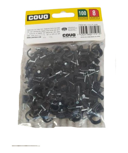  Grapas Plasticas Para Clavo 8mm (100unid)