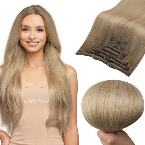 Full Shine - Extensiones De Cabello Humano Remy Con Pinzas, 