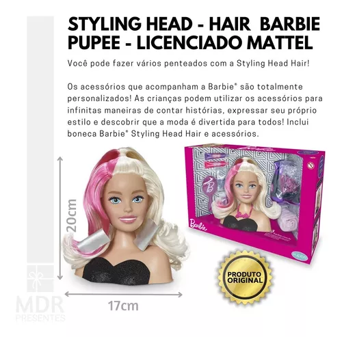 Boneca De Pentear E Maquiar Tipo Barbie Busto Com Maquiagem