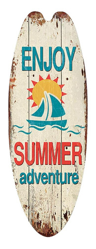 Letreros De Tablas De Surf, Mxrus-001, 1pza, 16x45cm, Madera