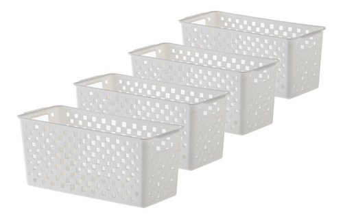 Set 4 Cajas Organizadoras Cesto Organizador Alto Baño Cocina