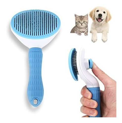Cepillo Para Mascotas Con Botón Removedor De Pelo Peine