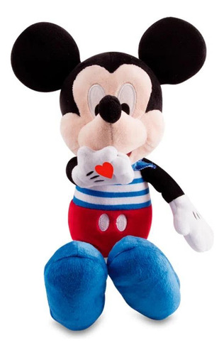 Pelúcia Mickey Com Som Manda Beijo Boneco Disney Junior Kiss
