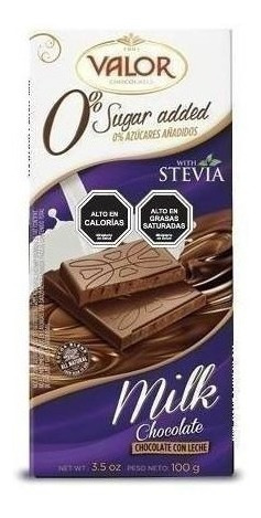 Chocolate Valor Milk Sin Azúcar 100g / Superstore