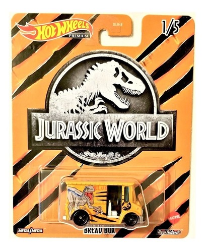 Bread Box Jurassic World Hot Wheels Premium Metal Real Rider