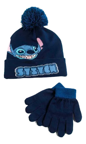 Gorro Bearnie Con Guantes Lilo Stitch Disney