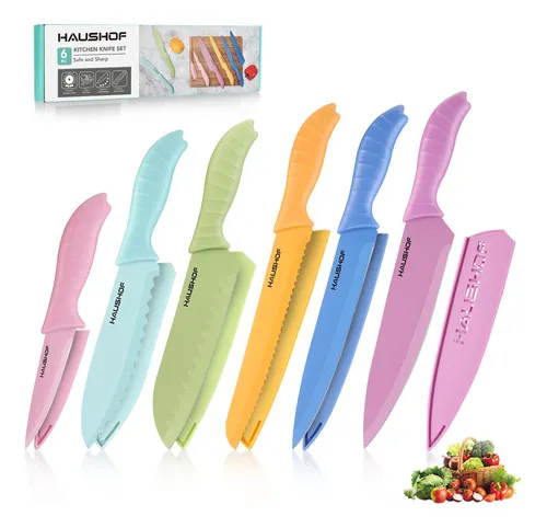 Juego De Cuchillos De Cocina 6 Piezas Acero Inoxidable Antia