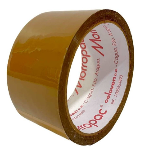 Imagen 4 de 4 de Tirro Cinta Para Embalar Morropac Marron Letra Rojas 35 Mts