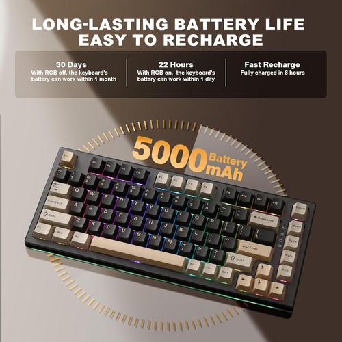 Yunzii Yz75 75% Hot Swappable Wireless Gaming Mechanical ...