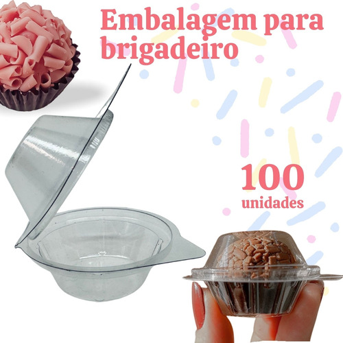 Embalagem Individual Para Brigadeiro Doces C/ 100 Un