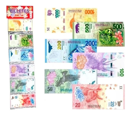 Dinero Juguete X 80 Billetes Argentinos Didáctico