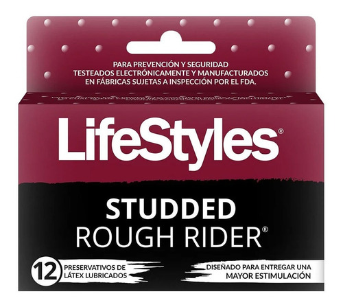 Condones Lifestyles Studded Rough Ride 12 Unidades