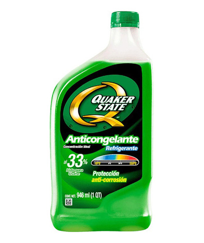 Anticongelante Quaker State Listo Para Usar Verde 946ml