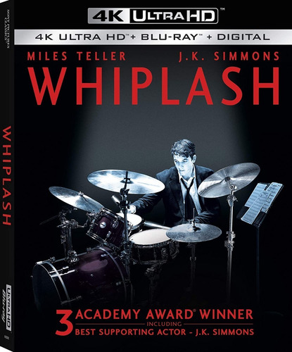 4k Ultra Hd + Blu-ray Whiplash / Musica Y Obsesion