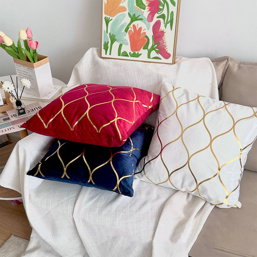 4 Funda Cojin Decorativo Almohada De Sofá Terciopelo 45x45cm