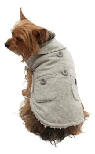 Capa Abrigo Calientito Trendy Gris P/perro Talla 00 Pet Pals