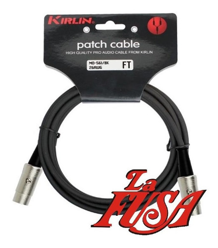 Cable Midi Kirlin Md-561-3ft, 90cm, Fichas Metálicas!