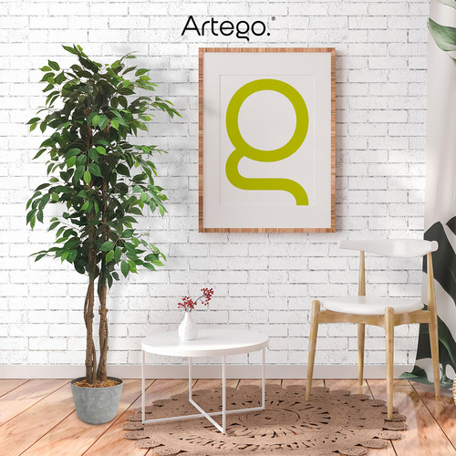 Planta Artificial Moderna Con Maceta Decorativa Real Style Ficus Grande De 170cm De Alto Artego Para Hogar Sala Comercio Oficina