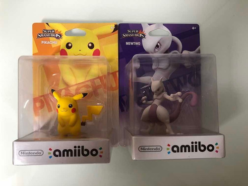 Amiibo Pikachu Y Mewtwo Smash Brothers (pokemon) Nintendo Sw (Usado)