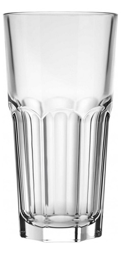 Set X48 Vaso Alto Durax Facetado De Vidrio