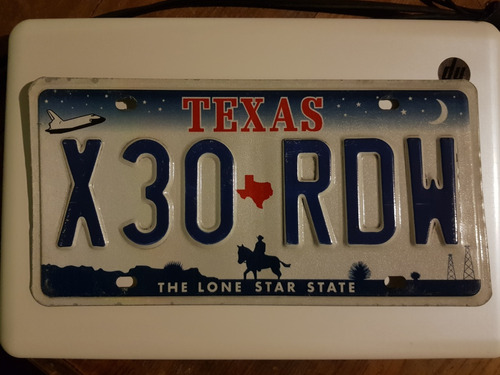Placa Americana Del Estado De Texas 1995
