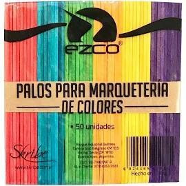 Palitos De Helado Color Para Marqueteria X250u Ezco