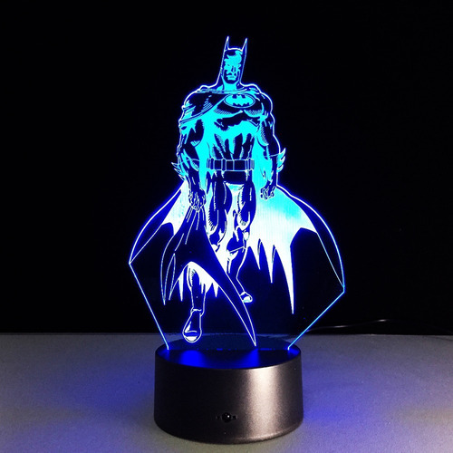 Lampara Ilusión 3d Dc Batman Super Héroe