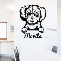 Comprar Cuadro Negro Perro Personalizado Madera Bichon Frise V2