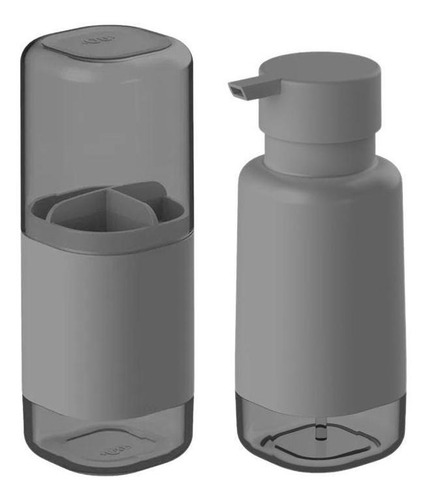 Conjunto Dispenser Sabonete Liquido Porta Escova Dual Ou
