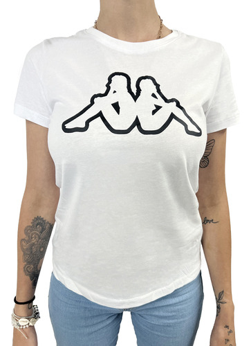 Polo Kappa Logo Bram Slim White Mujer