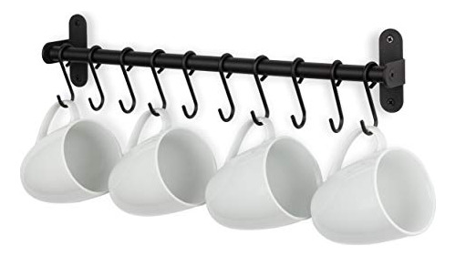 Rail De Cocina Lyon Con 10 Ganchos S Para Utensilios 43 Cm N