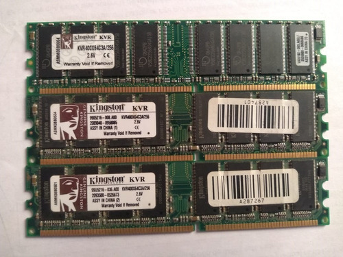 Imagen 1 de 1 de Memoria Ram 256mb Ddr400 Mhz 2.6v Kvr400x64c3a/256