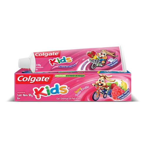 Imagen 2 de 3 de Pasta dental Colgate Kids Tutti-Frutti en crema 50 g