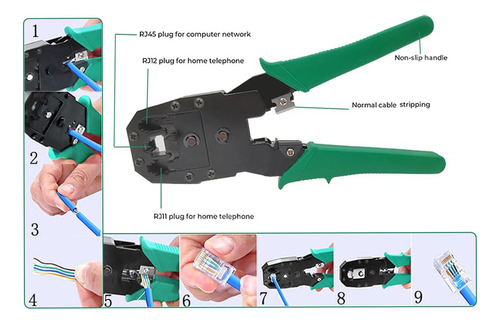 Kit De Herramientas De Red Kit De Crimpadora Ethernet Profes
