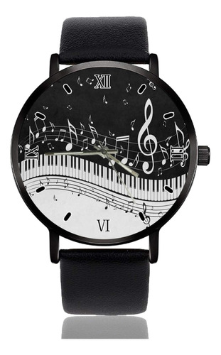 Reloj Con Notas Musicales De Piano, Relojes Personalizados, 