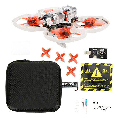 Dron De Carreras Fpv De 75 Mm Blanco Con Led Para Runcam Nan