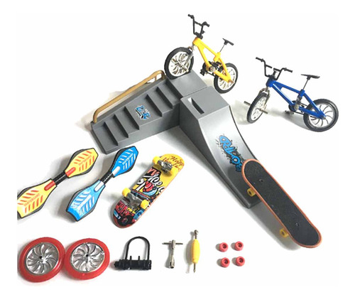 Set Finger Toys, Monopatines En Miniatura Y Bicicleta.