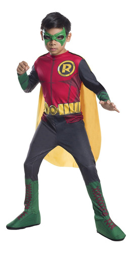 Disfraz De Robin Dc Superhéroes, Niño Mediano