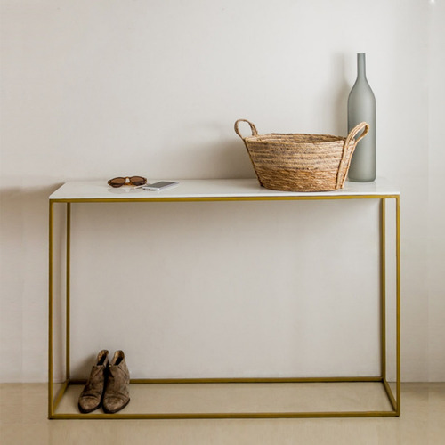 Imagen 6 de 10 de Dressoire Recibidor Entrada Simil Marmol + Mesa De Arrime