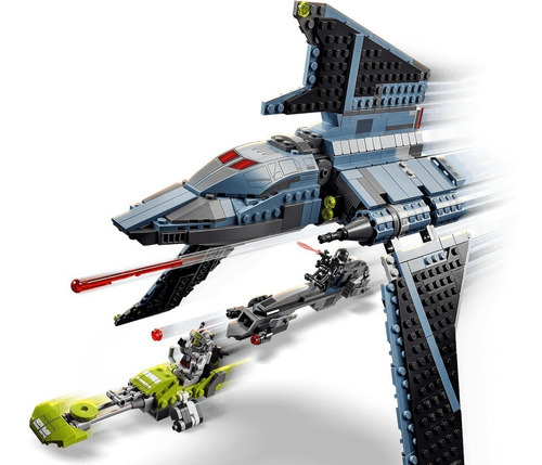 Blocos de construção Lego Star Wars The Bad Batch attack shuttle 969 peças em caixa