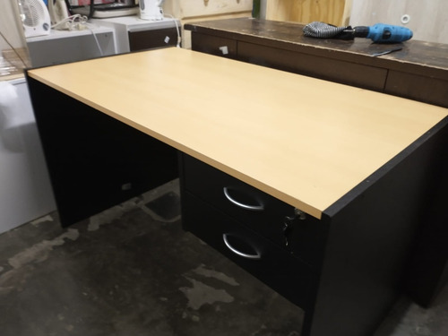 Imagen 4 de 8 de Escritorio Oficina 2 Cajones 1 C- Cerrad 130 X 70. Cod. 911.