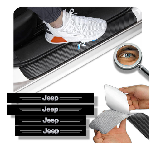 Cubre Zocalos Compass Jeep Cuerina Carbon Tuningchrome