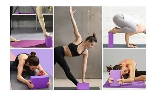 Imagen 5 de 10 de Combo 2 Yoga Block Ladrillo Eva + Cinturón De Elongación