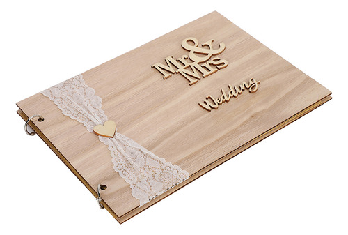 Libro De Visitas, Innovador Álbum De Boda De Madera, Artesan