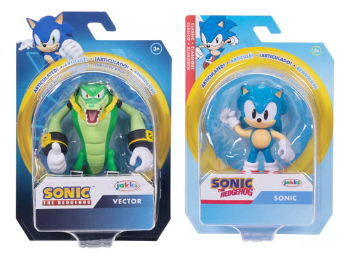 2 Pack Vector Y Sonic 2.5 PuLG Sonic Jakks