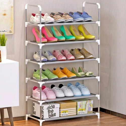 Rack Multifuncional Zapatera 27 Pares 9 Niveles Color Blanco