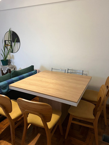 Mesa De Comedor Moderna Melamina 8 Asientos Marrón Claro Marrón Claro (Usado)