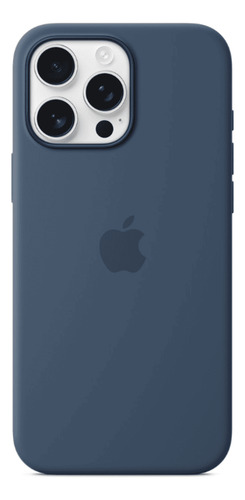 Case Silicone Magsafe Capa Iphone 16 Pro Max Denim