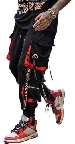 comprar Hip Hop Cargo Joggers - Calça De Moletom Harém, Cor N
