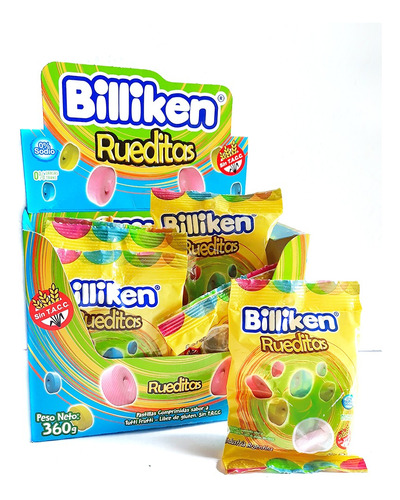 Pastillas Billiken Rueditas Caja X 12 Unidades 